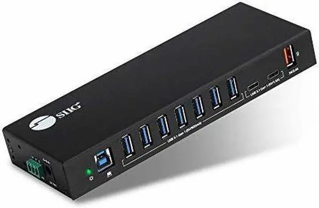Alt view image 6 of 17 - SIIG AC IDUS0811S1 10PT Industrial USB Gen 1 Hub w Dual USBC  65W Charging