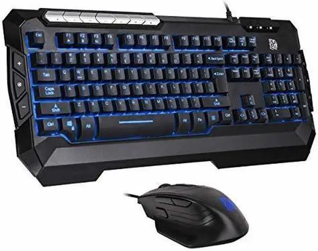 Alt view image 3 of 15 - Thermaltake Tt eSPORTS Commander Combo V2, Gaming Keyboard and Gaming Mouse with 2500 DPI, 3 Color Back Lights and Lighting Effect, cm-CMC-WLXXMB-US