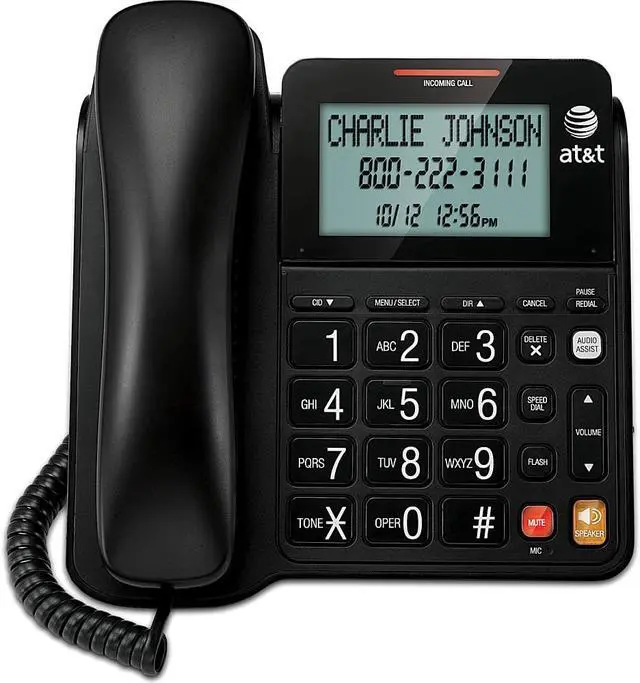 Alt view image 10 of 12 - At&T Cl2940 Standard Phone - Black