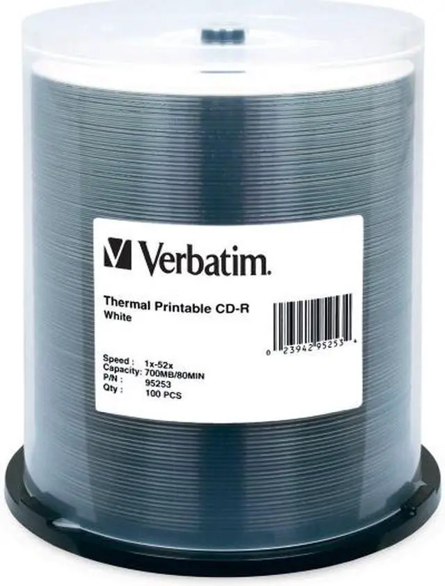 Main image of Verbatim Disc,Cdr 52,100pk Spdl,Wh 95253
