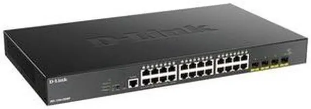 Alt view image 4 of 16 - D-Link 28-Port 10-Gigabit Smart Managed PoE Switch DGS125028XMP6KV