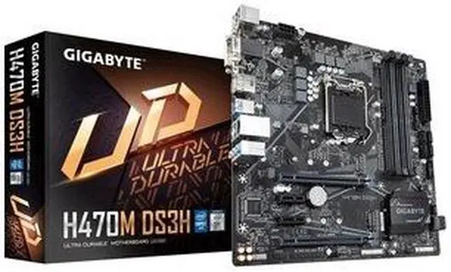 Alt view image 11 of 20 - GIGABYTE H470M DS3H LGA 1200 Intel H470 Micro-ATX Motherboard with Dual M.2, SATA 6Gb/s, USB 3.2 Gen 1