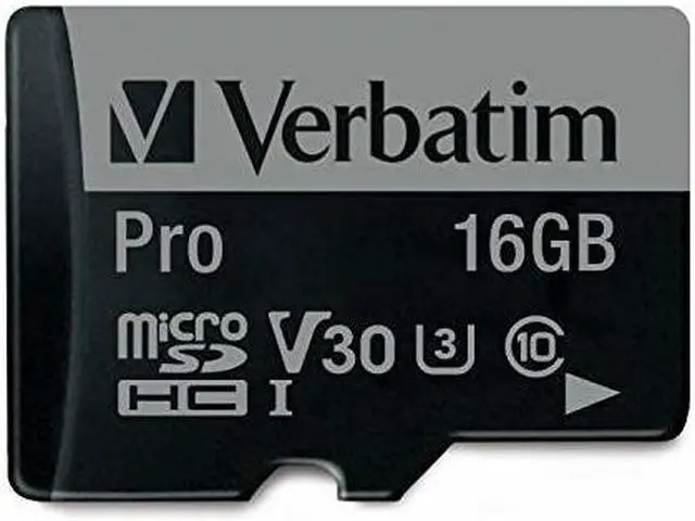 Main image of Verbatim Memory Card microSDHC w/Adapter 16GB BK/GY 47040
