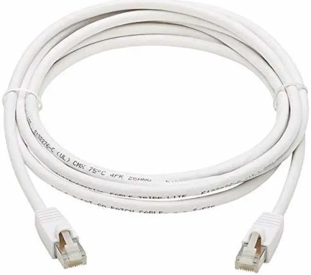 Alt view image 3 of 11 - TRIPP LITE N262AB-007-WH 7 ft. Cat 6A White Safe-IT Cat6a 10G Certified Snagless Antibacterial S/FTP Ethernet Cable (RJ45 M/M), PoE, White