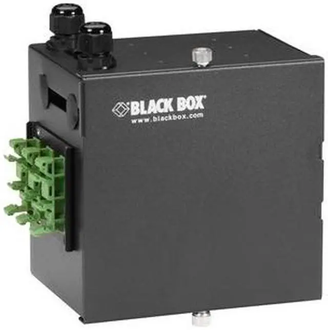 Alt view image 2 of 11 - Black Box Network Services JPM397A 2 Port Wallmount Mini-DIN Rail Fiber Enclosure - Black