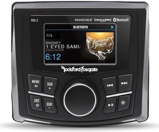 Alt view image 11 of 20 - Rockford Fosgate PMX-3 Punch Marine/Motorsport 2.7" Digital Media Receiver