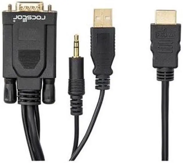 Alt view image 2 of 9 - Rocstor 6ft HDMI/VGA Video Cable 15PIN Y10C264B1