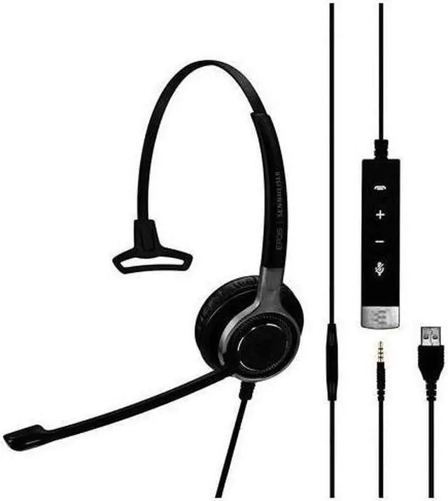Alt view image 4 of 13 - EPOS Sennheiser SC 635 USB (507254) - Single-Sided Business Headset | UC Optimized and Skype for Business Certified | For Mobile Phone, Tablet, Softphone, and PC (Black)