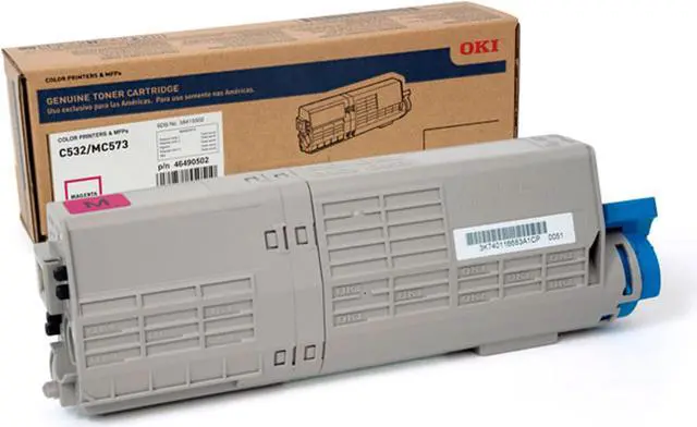 Alt view image 2 of 2 - Magenta Toner Cartridge for Okidata 46490502 C532DN, MC573DN, Genuine Okidata Brand