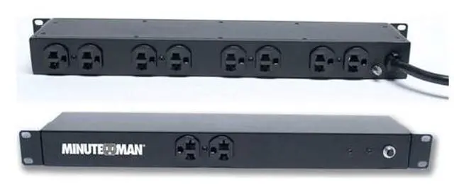 Alt view image 10 of 11 - Minuteman OES1020HV PDU 120VAC 16A 1U/0U 2FRONT/8BACK NEMA 5-15R OUTLETS