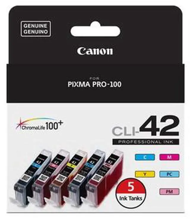 Alt view image 5 of 10 - Canon CLI-42 (6385B010) Ink Cartridge 5 Color Combination