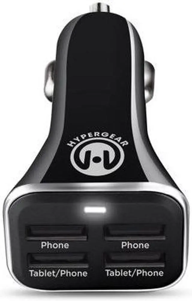 Alt view image 8 of 8 - HyperGear High-Power Quad USB 6.8A Car Charger