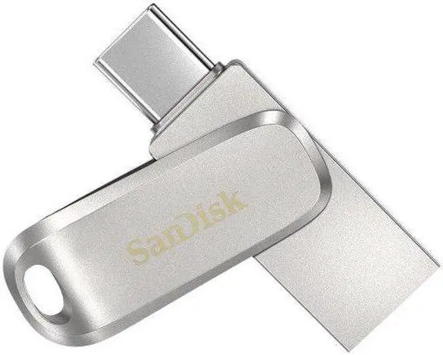 Alt view image 3 of 12 - SanDisk 128GB Metal Dual Drive Luxe USB Type-C Flash Drive
