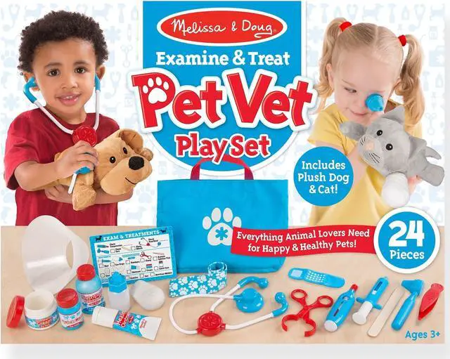 Alt view image 10 of 11 - Examine & Treat Pet Vet Play Set - Pretend Play Toy by Melissa & Doug (8520)