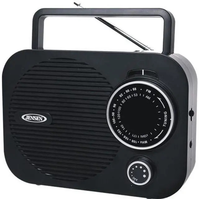 Alt view image 6 of 9 - JENSEN Portable AM/FM Radio w/ Aux jack (black) MR-550-BK