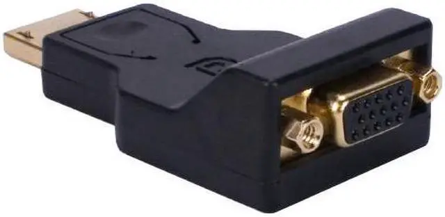 Alt view image 3 of 8 - QVS DPVGA-MF QVS DisplayPort Male to VGA Female Digital Video Adaptor - 1 x DisplayPort Male Digital Audio/Video - 1 x HD-15 Female VGA - Gold Plated Connector - Black, Blue