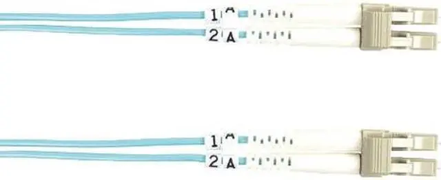 Alt view image 4 of 7 - Black Box FO10G-010M-LCLC Connect OM3 50-Micron Multimode Fiber Optic Patch Cable - OFNR PVC, LC-LC, Aqua, 10-m (32.8-ft.)