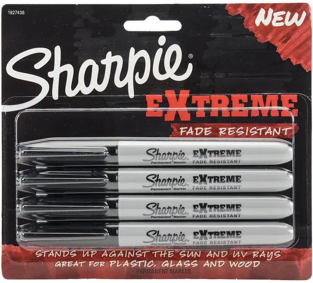 Alt view image 5 of 13 - Sharpie Extreme Permanent Markers Fine Point Black 4/Pack (1927436) 1545022