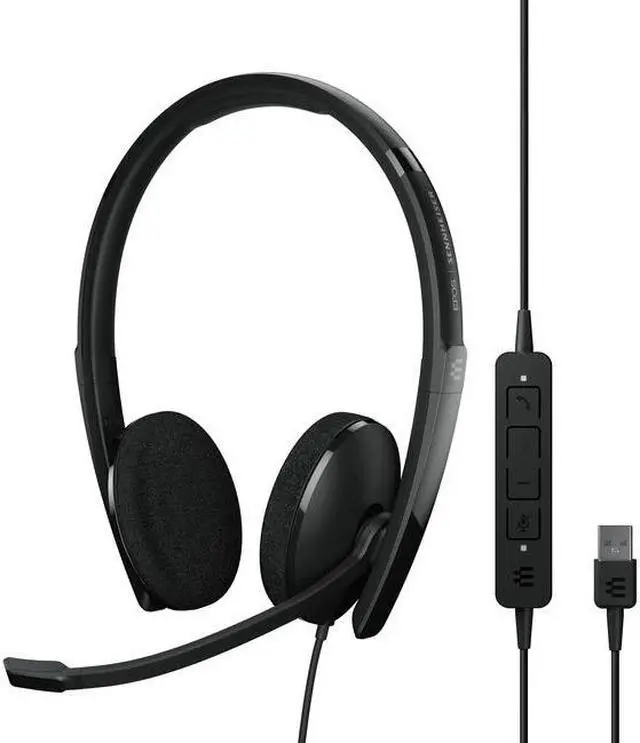 Alt view image 10 of 19 - EPOS | SENNHEISER ADAPT 160 USB II Headset - Stereo - USB - Wired - On-ear - Binaural - 5.86 ft Cable - Noise Cancelling Microphone - Black - 1000915