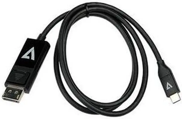 Alt view image 3 of 13 - V7 DisplayPort/USB-C Audio/Video Cable V7UCDP2M