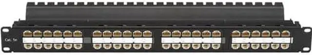 Alt view image 3 of 9 - Black Box SpaceGAIN CAT5e High-Density Feed-Through Patch Panel, Unshielded, 48-Port, 1U