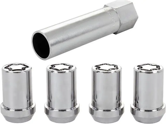 Alt view image 13 of 15 - McGard 25257 Chrome Tuner Style Cone Seat Wheel Lock Set (M12 x 1.5)