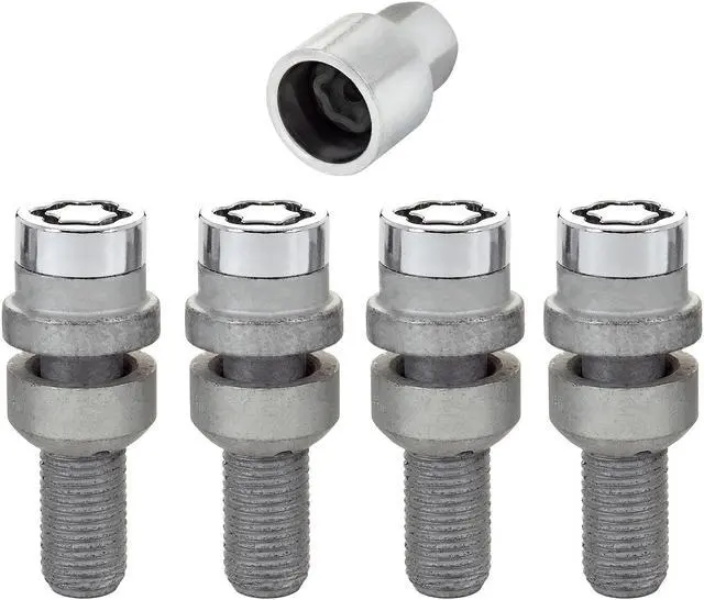 Alt view image 15 of 16 - McGard 28020 Chrome Bolt Style Radius Seat Lock Bolt Set (M14 x 1.5)