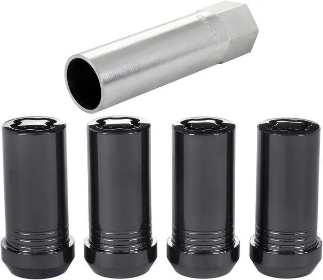 Alt view image 11 of 13 - McGard 25112 Black Chrome Tuner Cone Seat Wheel Lock Set - M14x1.5 (1")