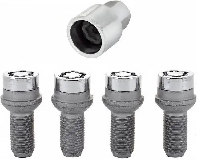 Alt view image 13 of 14 - McGard 28174 Chrome Bolt Style Radius Seat Lock Bolt Set (M14 x 1.5)