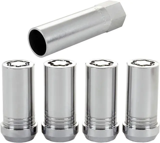 Alt view image 10 of 11 - McGard 25110 Chrome Tuner Style Cone Seat Wheel Lock Set (M14 x 1.5)