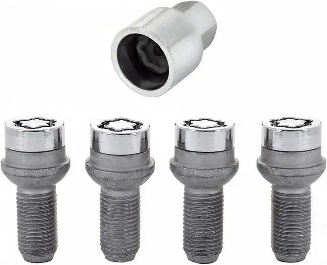 Alt view image 17 of 18 - McGard 28018 Chrome Bolt Style Radius Seat Lock Bolt Set (M14 x 1.5)