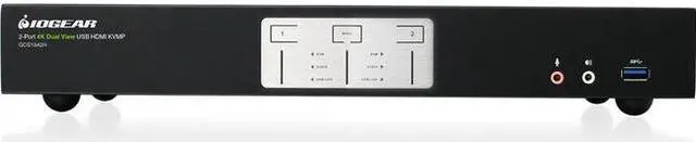 Alt view image 2 of 16 - IOGEAR 2-Port 4K Dual View KVMP Switch with HDMI Connection, USB 3.0 Hub and Audio