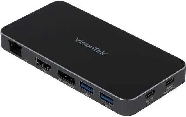 Alt view image 10 of 20 - VisionTek VT400 Dual Display USB-C Docking Station with Power Passthrough 901469
