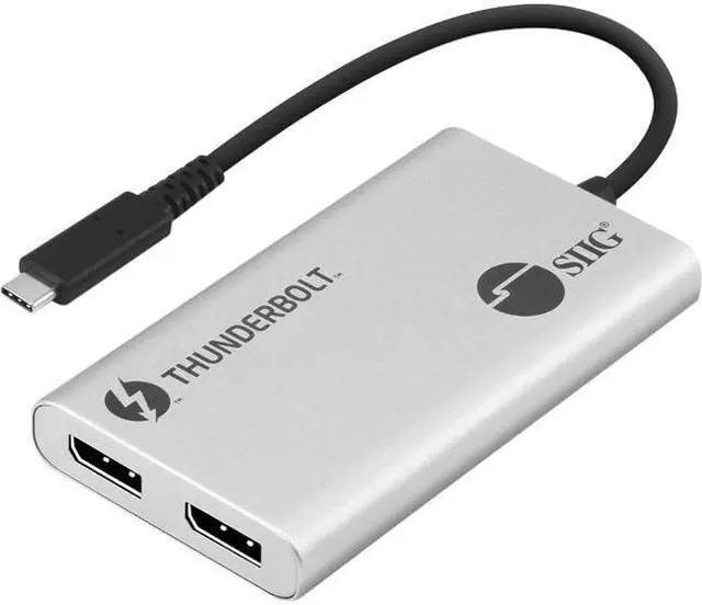 Alt view image 10 of 19 - SIIG Thunderbolt 3 to Dual DP 1.2 Adapter JUTB0611S1
