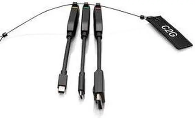 Alt view image 4 of 5 - C2G 4K HDMI Dongle Adapter Ring with Color Coded Mini DP, DP, and USB C