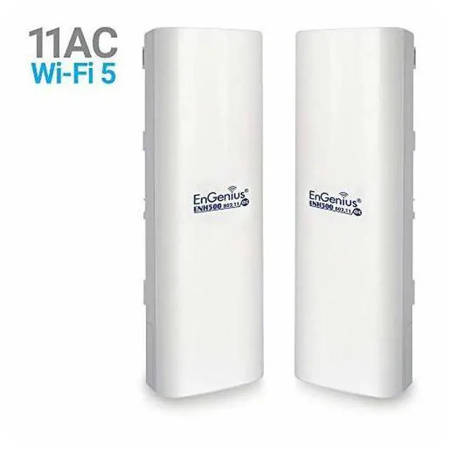 Alt view image 12 of 14 - EnGenius Technologies ENH500v3 Wi-Fi 5 Wave 2 Outdoor AC867 5GHz Plug-n-Play Wireless CPE/Client Bridge, PTP/PTMP, IP55, 27dBm with 16 dBi High-Gain Antenna, Long Range up to 5 Miles [2-Pack]