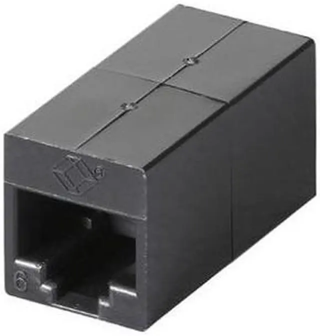Alt view image 2 of 7 - CAT6 Straight-Through Coupler Unshielded Black