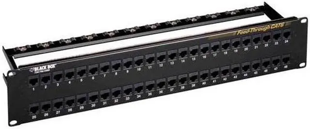 Alt view image 2 of 7 - Black Box CAT6 Feed-Through Patch Panel - Unshielded, 48-Port (jpm820a)