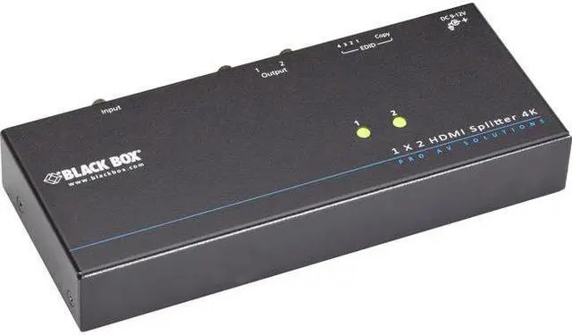 Alt view image 4 of 8 - Black Box 1X2 4K HDMI Splitter VSP-HDMI1X2-4K