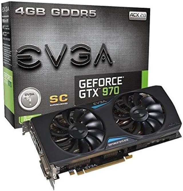 Alt view image 2 of 2 - EVGA GeForce GTX 970 04G-P4-2977-KR 4GB SC+ GAMING w/ACX 2.0, Silent Cooling Graphics Card