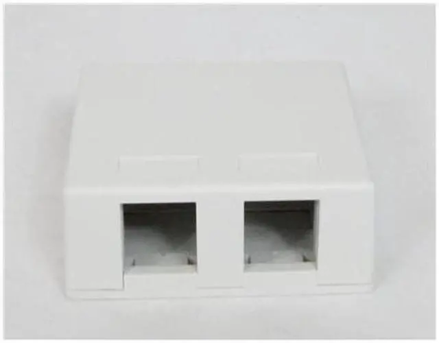 Alt view image 6 of 9 - SURFACE MOUNT BOX- 2-PORT- 25PK- WH