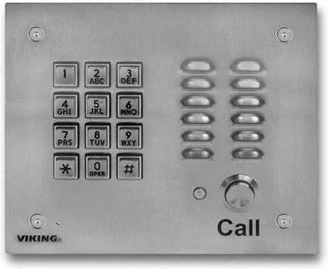 Alt view image 3 of 6 - Viking K-1700-3 Handsfree Phone with Key Pad - Stainless