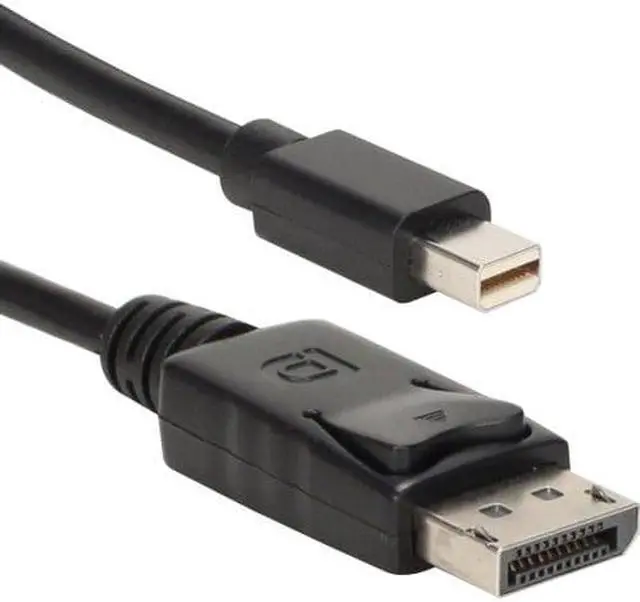 Alt view image 2 of 5 - QVS MDPDP-2MBK 2M Mini Displayport To Displayport Ultrahd 4K Black Cable