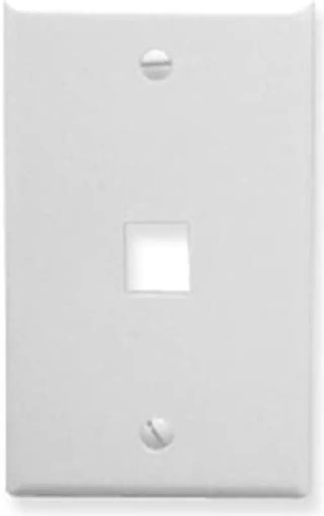 Alt view image 3 of 5 - Oversized Classic Face Plate 1 Port White