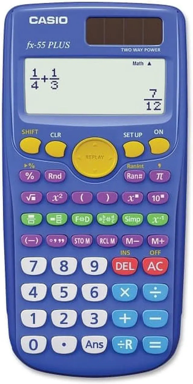 Alt view image 4 of 8 - Casio fx-55Plus Fraction Scientific Calculator