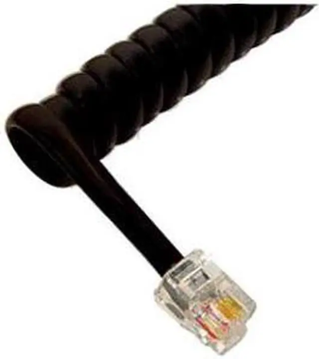 Alt view image 3 of 3 - GCHA444006-FFB / 6' FLAT BK Handset Cord