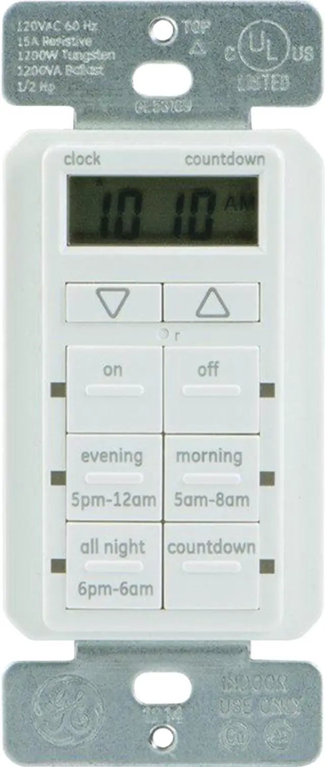 Alt view image 2 of 3 - My TouchSmart(TM) 25055 TouchSmart(TM) In-Wall Digital Timer with 6 Pushbuttons