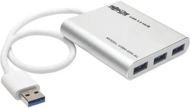Alt view image 12 of 15 - Tripp Lite 4-Port Portable USB 3.0 SuperSpeed Mini Hub, Aluminum