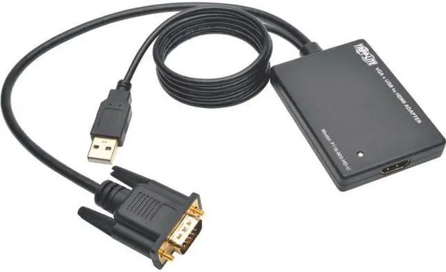 Alt view image 9 of 12 - Tripp Lite P116-003-HD-U VGA to HDMI Converter/Adapter with USB Audio and Power, 1080p