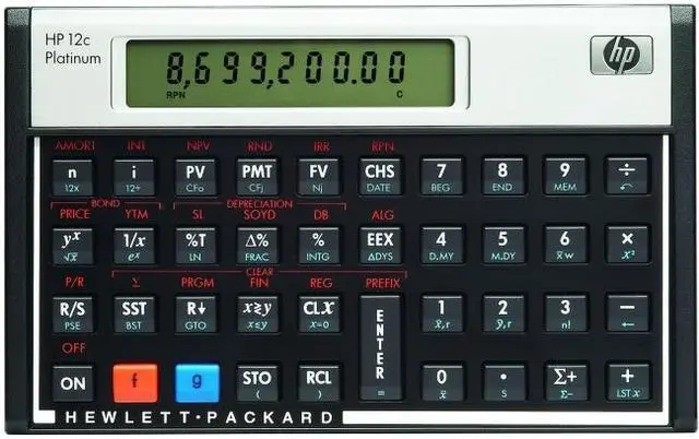 Alt view image 7 of 9 - HP12C Finance Calculator